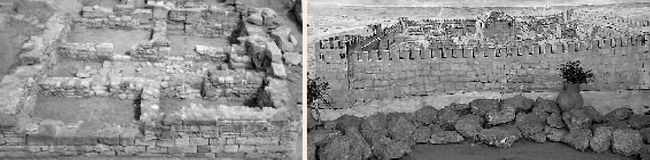 Слева: остатки крепости; справа: так мог выглядеть античный Евпаторий