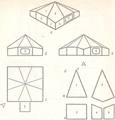 Восьмигранный шатер на квадратном основании